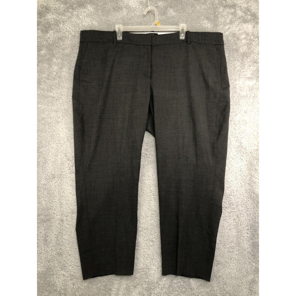 J Crew Pants Womens 24 (49x27) Black Wool Cameron Ankle Tollegno 1900